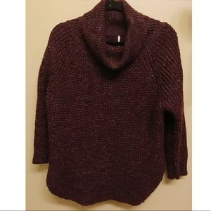 Deep purple turtleneck sweater